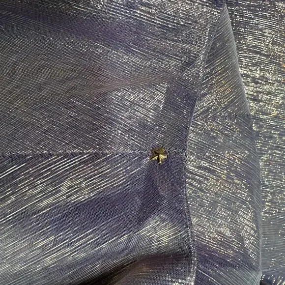 NWT Peter Cohen Metallic Chiffon Hitide Top Lilac Purple Women’s Size Small $850 - Picture 5 of 10